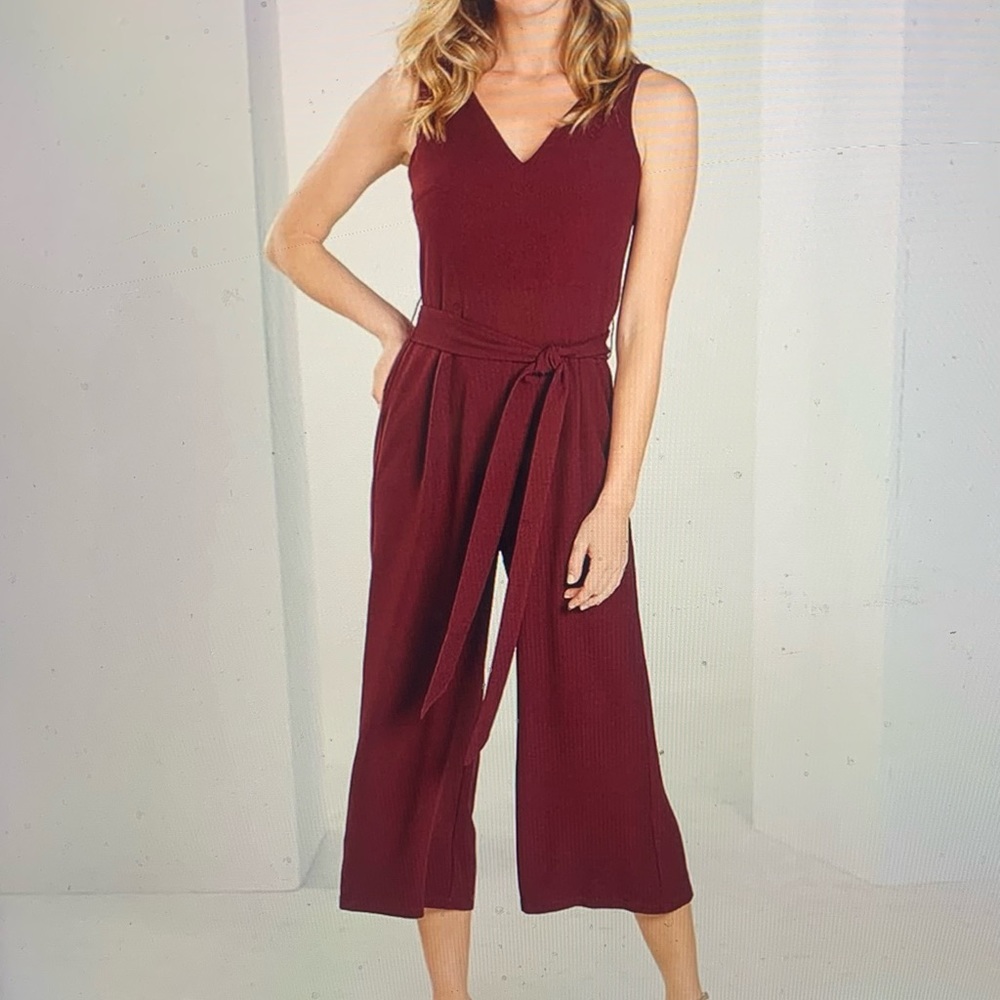 Mud Pie Adelynn Wide Leg Cropped Jumpsuit (Size - XS)  “NWT”